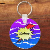 Retroborrelkleurstrip Sleutelhanger (Voorkant)