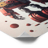 Retrobot poster - Klaar om te dienen (Hoek)