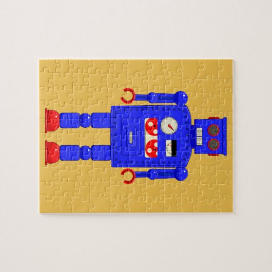 Retrobot speelgoed legpuzzel (Horizontaal)