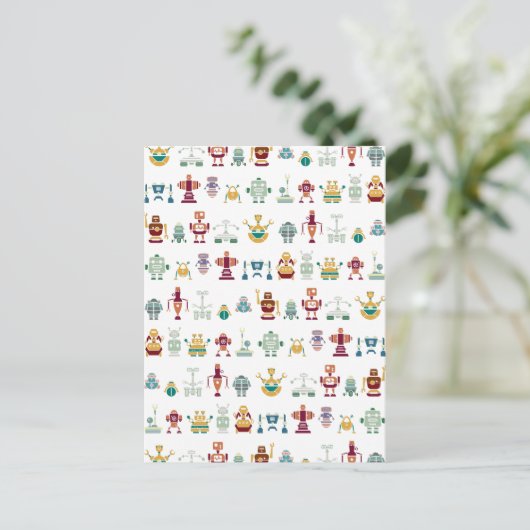 Retrobotbriefkaart Briefkaart (Staand voorkant)