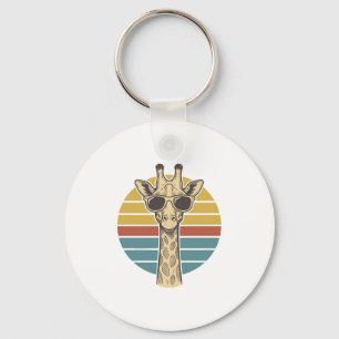 Retrobril Giraffe Zonnebril Retro Zonsondergang Ve Sleutelhanger