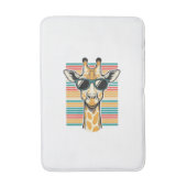 Retrobril met giraffe en strepen vector ontwerp badmat (Voorkant Verticaal)