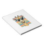 Retrobril met giraffe en strepen vector ontwerp notitieblok (Schuin)