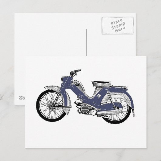 Retrobromfiets Briefkaart (Voorkant / Achterkant)