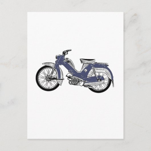 Retrobromfiets Briefkaart (Voorkant)
