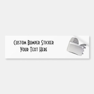 Retrobroodrooster - B&W grijs Bumpersticker