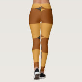 Retrobruine cirkels leggings (Achterkant)
