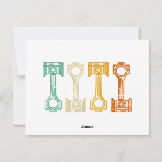 Retrobus  tuner feestdagenkaart (Achterkant)