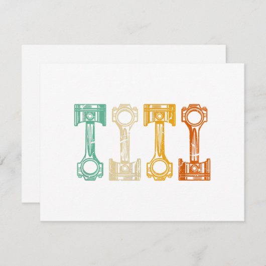 Retrobus  tuner feestdagenkaart (Voorkant / Achterkant)