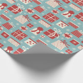 Retrocadeaus voor kerstcadeaupapier cadeaupapier (Hoek)