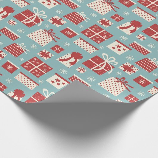 Retrocadeaus voor kerstcadeaupapier cadeaupapier (Hoek)