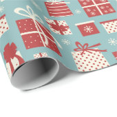 Retrocadeaus voor kerstcadeaupapier cadeaupapier (Rol Hoek)