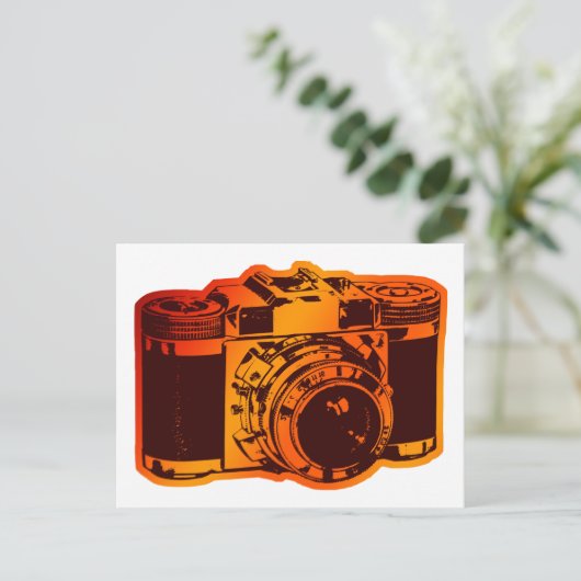 retrocamera briefkaart (Staand voorkant)