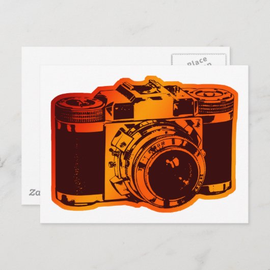 retrocamera briefkaart (Voorkant / Achterkant)