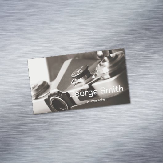 Retrocamera Magnetisch Visitekaartje (Voorbeeld)