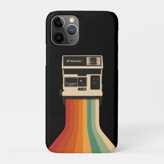 Retrocamera met regenboogprint Case-Mate iPhone case (Achterkant)