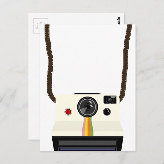 retrocamera met riem briefkaart (Voorkant / Achterkant)