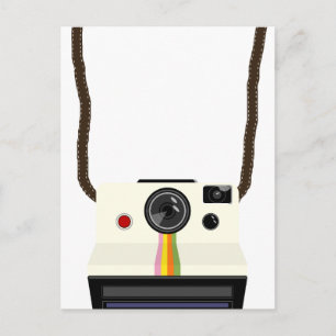 retrocamera met riem briefkaart