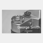 Retrocamera Rechthoekige Sticker (Voorkant)