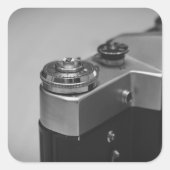 Retrocamera Vierkante Sticker (Voorkant)