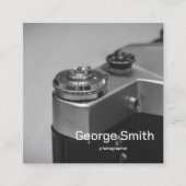 Retrocamera Vierkante Visitekaartje (Voorkant)