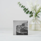 Retrocamera Vierkante Visitekaartje (Staand voorkant)