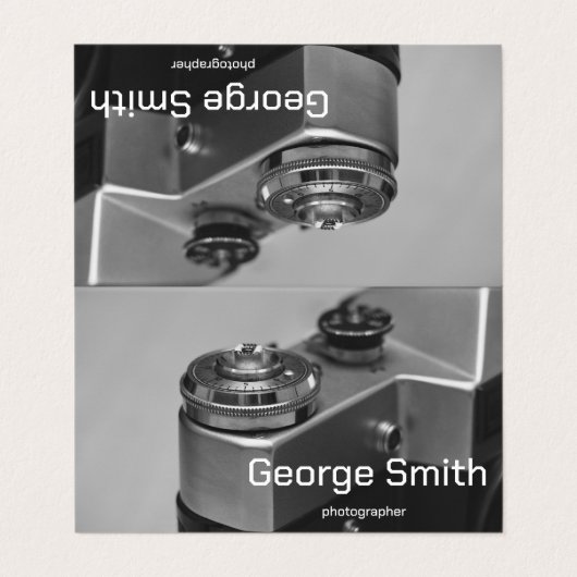 Retrocamera Visitekaartje (Buitenkant ongevouwen)