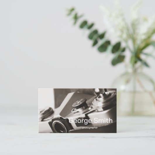 Retrocamera Visitekaartje (Staand voorkant)