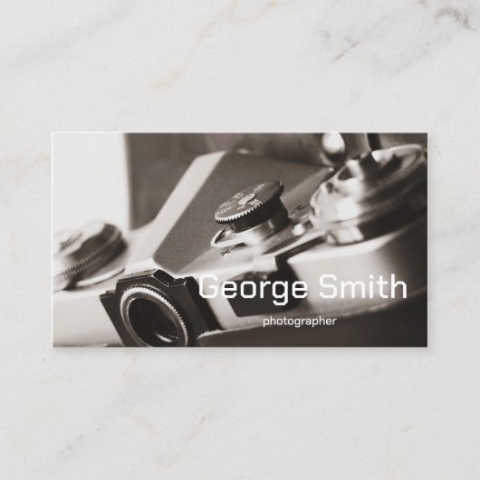 Retrocamera Visitekaartje (Voorkant)