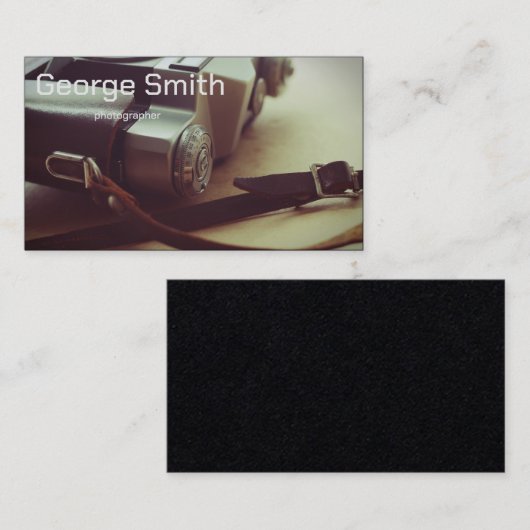 Retrocamera Visitekaartje (Voorkant / Achterkant)