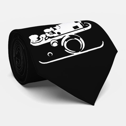 Retrocamera voor fotograaf stropdas (Opgerold)