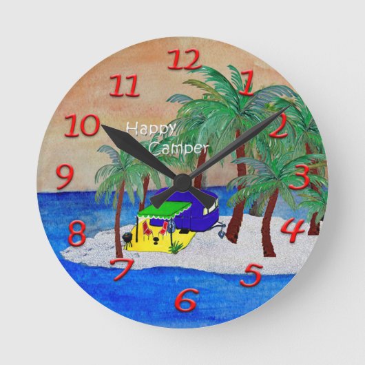 Retrocamper Ronde Klok (Voorkant)