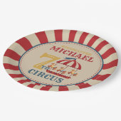 RetroCarrousel Circus Carnaval Verjaardagsfeestje  Papieren Bordje (Gekanteld)