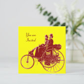 RETROCARS, AUTO RESTORATIE, geel rood bruin Kaart (Staand voorkant)