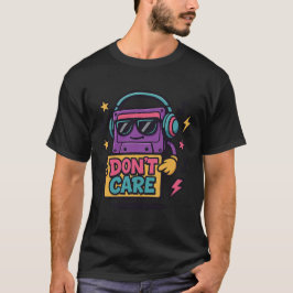 Retrocassette 'Don't Care' Grappig Esthetisch T-sh T-shirt