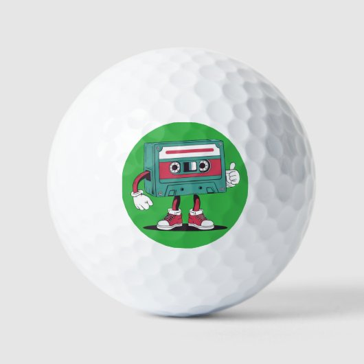 Retrocassetteband. Golfballen (Voorkant)