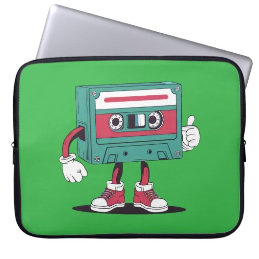 Retrocassetteband. Laptop Sleeve (Voorkant)