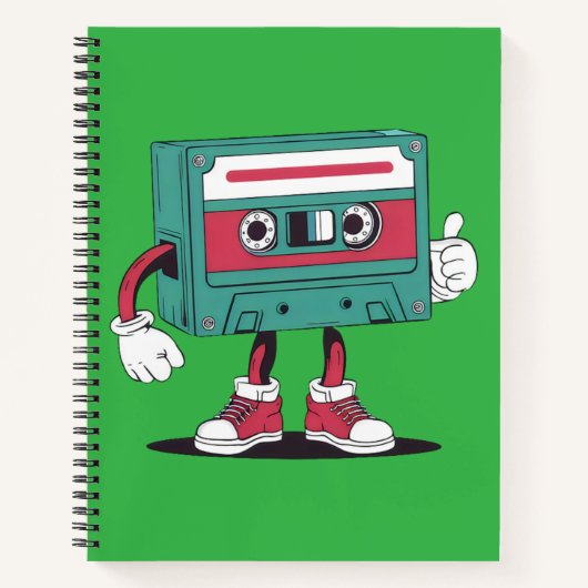Retrocassetteband. Notitieboek (Voorkant)