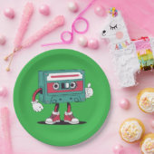 Retrocassetteband. Papieren Bordje (Feest)