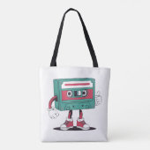 Retrocassetteband. Tote Bag (Achterkant)