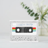 Retrocassettebandstijl 80-inch briefkaart (Staand voorkant)