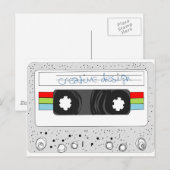 Retrocassettebandstijl 80-inch briefkaart (Voorkant / Achterkant)