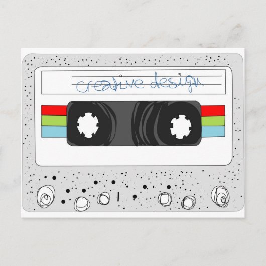 Retrocassettebandstijl 80-inch briefkaart (Voorkant)