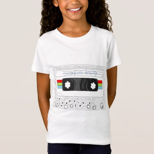 Retrocassettebandstijl 80-inch t-shirt (Voorkant)