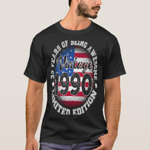 retrocessie 1990 33e verjaardag 33 jaar oud Amer T-shirt