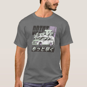  retrocessie Japanse animatracewagen met 90 second T-shirt