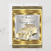  retrocessie oude auto Gatsby Deco Partij Kaart (Voorkant)