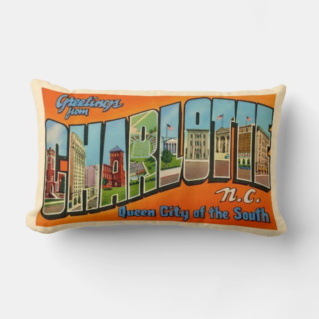 RetroCharlotte NC-Briefkaart Kussen (Voorkant)