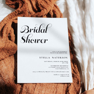 Retrochic zwart wit vrijgezellenfeest kaart