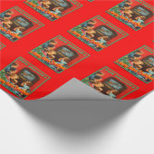 RetroChrsmsTV-glanzend wrapppapier, 2'x6' Roll Cadeaupapier (Hoek)